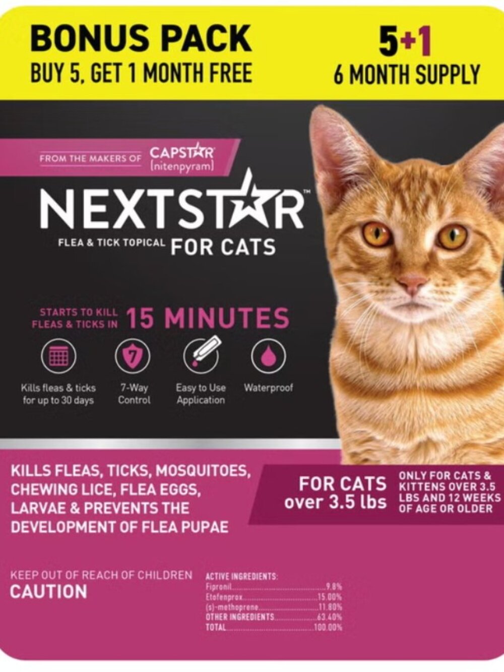 NEXTSTAR Flea & Tick Topical Prevention  6 MONTH SUPPLY!!!!!